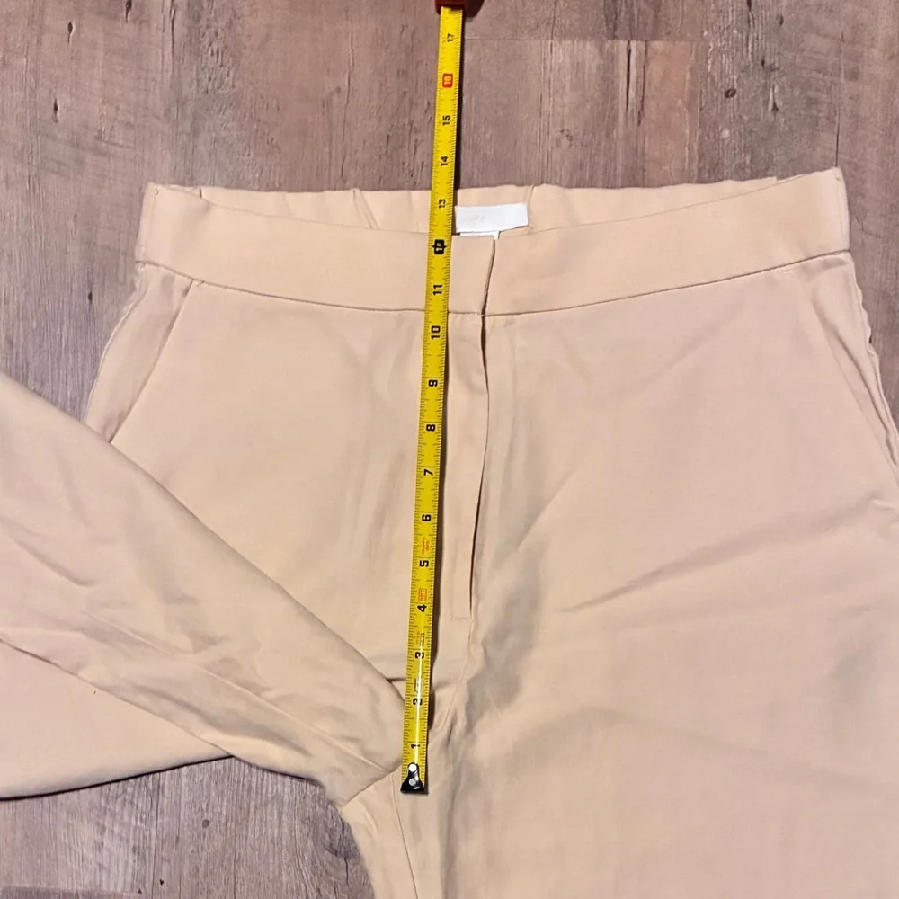H&M Beige Straight-Cut Wide Leg Trousers